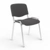 Стул для персонала и посетителей "ИЗО", хромированный каркас, ткань серая С-73, В-40